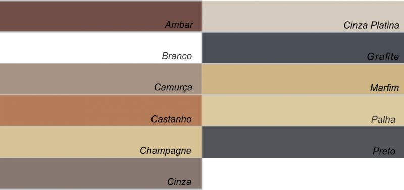 Catálogo de cores de rejunte epóxi