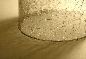 Murano vetro a chiaccio em recipiente decorativo para mesa