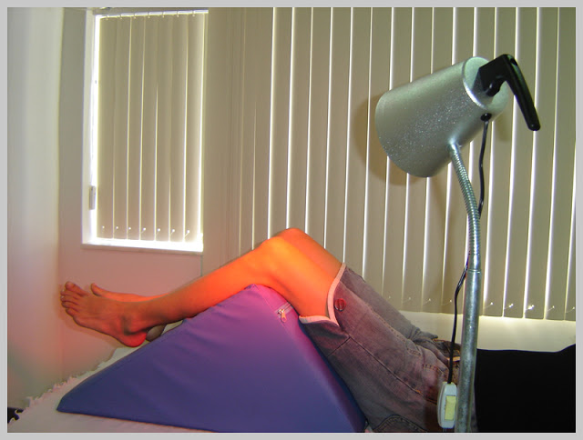 Aplicação de infravermelho na fisioterapia