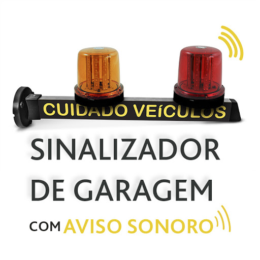 Sinaleiro para garagem com luz e som