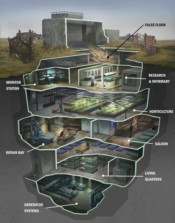 Bunker sofisticado, nas montanhas