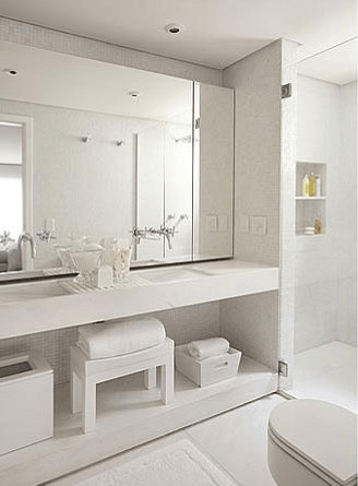 Banheiro Estilo Clean, branco